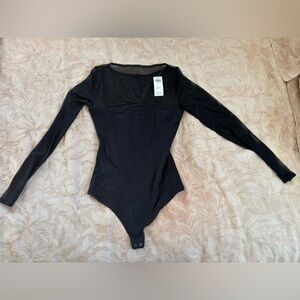 NWT Abercrombie & Fitch Black Long Sleeve Bodysuit